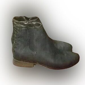 Gray Limelight Brand Ankle Booties Lace Back Detail Size 6 1/2
